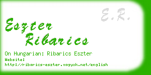 eszter ribarics business card